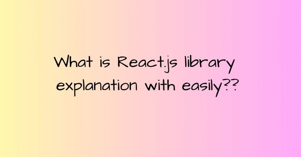 react.js library